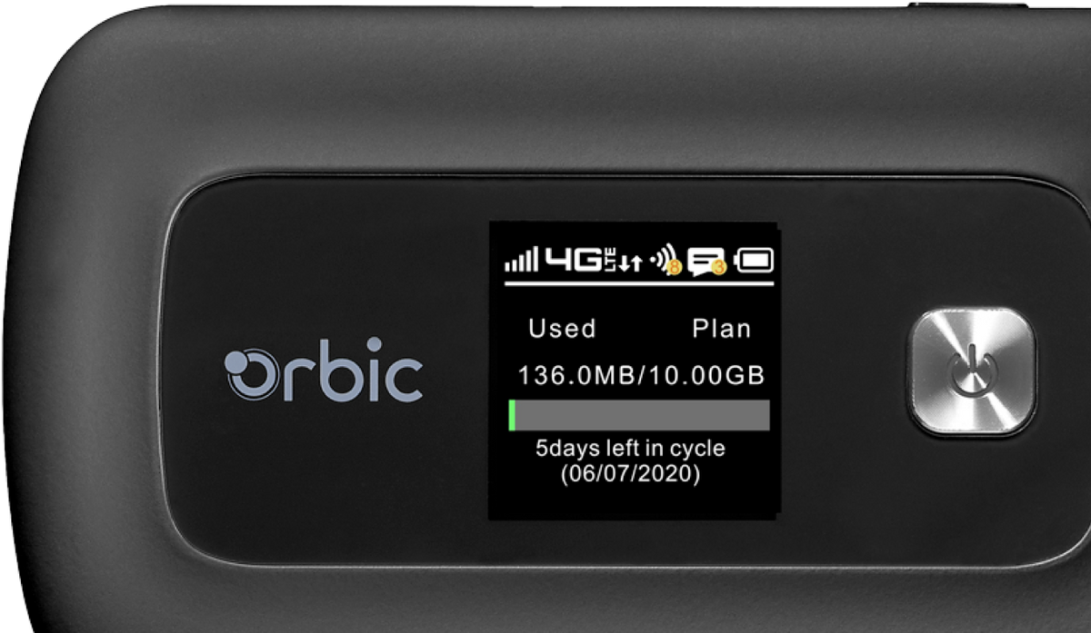 Verizon Exclusive Orbic Speed, Mobile Hotspot